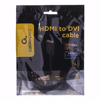 Gembird 1.8m, HDMI/DVI, M/M DVI-D melns