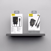 Dudao A23LEU 2.4A GaN EU USB-A Wall Lādētājs with USB-A to Lightning Kabelis - Melns