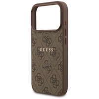 GUESS viedtālruņa apvalks (m) IPHONE 17 Pro ar MagSafe saderīgs PU 4G Ring Classic Logo - brūns