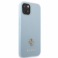 Guess GUHCP13SPS4MB iPhone 13 mini 5,4" zils/zils maciņš Saffiano 4G Small Metal Logo