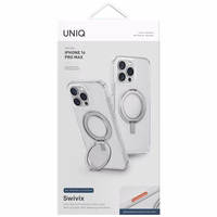 Uniq Swivix 360 rotējošs statīvs viedtālruņa apvalks iPhone 16 Pro Max - caurspīdīgs