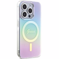 Guess GUHMP15XHITSU iPhone 15 Pro Max 6.7" violeta/violeta cietais apvalks IML Iridescent Magnētiskais