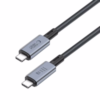 Tech-Protect UltraBoost Max USB-C 4.0 / USB-C 4.0 PD kabelis 240W 8K 40Gbps 1m - pelēks