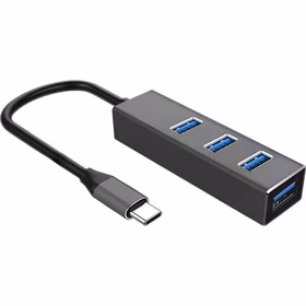 ART adapteris HUB 4in1 Type C HUB USBC-USB3 OEM-C15 melns