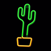 Neon LED Light CACTUS oranžs zaļš Bat + USB FLNE02 Forever Light