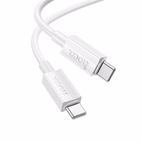 Kabelis USB-C uz USB-C Hoco 3A 60W 1 m X107 balts
