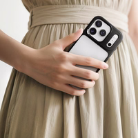 Rock Guard Objektīva Aizsardzība Sērijas Viedtālruņa apvalks Iphone 17 Pro caurspīdīgs-melns