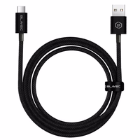 Blavec Candy kabelis ar C tipa USB - PD 60W 3A 2 metri Apple CarPlay/Android Auto (CCA-UC3B20) melns