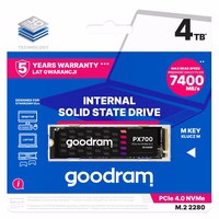 Goodram PX700 SSD SSDPR-PX700-04T-80 internal solid state drive 4 TB M.2 PCI Express 4.0 NVMe 3D NAND