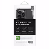 Uniq Combat iPhone 16 Pro Max 6.9" viedtālruņa apvalks ar Magclick uzlādi melns / oglekļa melns