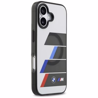 BMW M IML Metāla pogas Tricolor Lines MagSafe futrālis iPhone 17 - Pelēks