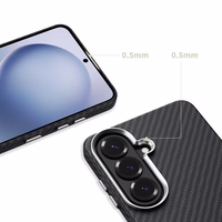 Tech-Protect Ion Carbon MagSafe Maciņš for Samsung Galaxy S26 - melns and sudraba