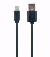 Gembird CC-USB2-AMLM-1M lightning cable melns