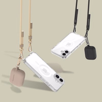 Tech-Protect FlexAir Chain MagSafe iPhone 16 apvalks - caurspīdīgs + 2 siksniņas (melna un taupe)