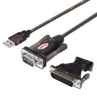 UNITEK Y-105A serial cable melns 1.5 m USB Type-A DB-9
