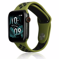 Beline Siksniņa Apple Watch Sport Silicone 42/44/45/49mm zaļš/melns