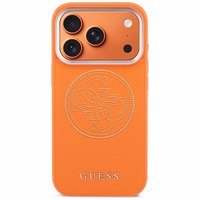 Guess Perforated 4G MagSafe Maciņš for iPhone 17 Pro Max - oranžs