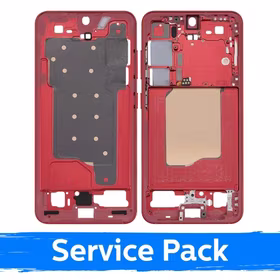 Vidējais rāmis saderīgs ar Samsung S931 S25 / Coral Red / (Service Pack)