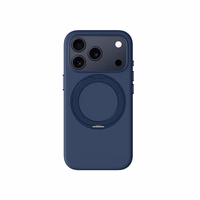 AmazingThing Cloudie viedtālruņa apvalks iPhone 17 Pro Max ar statīvu – zils