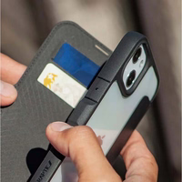 Raptic X-Doria Urban Folio viedtālruņa apvalks iPhone 14 Plus ar atveramu melnu pārklājumu