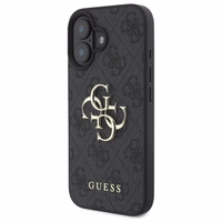 Guess 4G Liels Logo iPhone 16 Plus Apvalks - melns