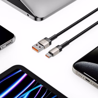 Tech-Protect UltraBoost Evo USB-C / USB-A kabelis 100W 5A 1m - titāna krāsā