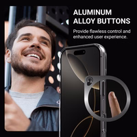 Crong Clear MAG Pro - iPhone 16 Pro MagSafe maciņš (melns)