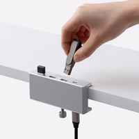 Orico MH4PC Centrmezgls ar USB-C / 3x USB-A 3.0 + 1x USB-C 3.0 - sudraba krāsā