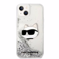 Karl Lagerfeld KLHCP14MLNHCCS iPhone 14 Plus 6.7" sudraba/sudraba cietais apvalks Spīdumi Choupette Galva