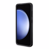 Guess 4G Metal Gold Logo viedtālruņa apvalks Samsung Galaxy A35 - melns