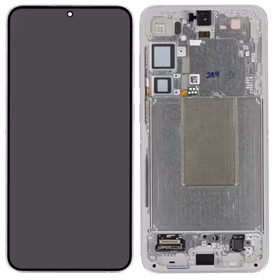 LCD screen Samsung S926 S24 Plus ar touch screen un frame Marble Pelēks original (assembled service pack)