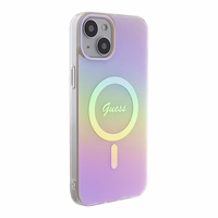 Guess GUHMP15MHITSP iPhone 15 Plus 6.7" rozā/rozā cietais apvalks IML Iridescent MagSafe