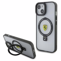 Ferrari FEHMP15SUSCAH iPhone 15 6.1" caurspīdīgs cietais apvalks ar gredzena statīvu 2023 kolekcija Magnētiskais