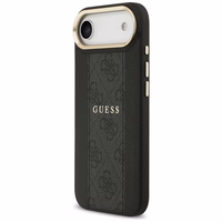Guess viedtālruņa apvalks iPhone 17 Air HC MAGSAFE PU W/ 4G PU STRIPE melns