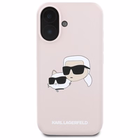 Karl Lagerfeld silikona viedtālruņa apvalks Nauble Heads Print Magnētiskais iPhone 16 - rozā