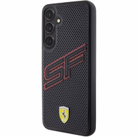 Ferrari Big SF Perforated viedtālruņa apvalks Samsung Galaxy S24+ - melns