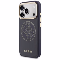 Guess Perforated 4G MagSafe maciņš for iPhone 17 Pro Max - zils
