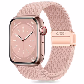 TECH-PROTECT NYLONMAG APPLE WATCH 4 / 5 / 6 / 7 / 8 / 9 / SE / ULTRA 1 / 2 (42 / 44 / 45 / 49 MM) PŪDERI ROZĀ