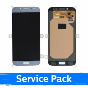 LCD Displejs Saderīgs ar Samsung J730 J7 Sudrabs (Service Pack)