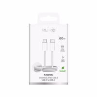 Puro Fabrik 4 240W pīts USB-C - USB-C 1m kabelis - balts
