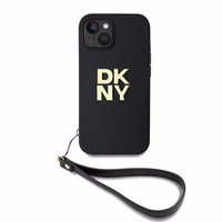 DKNY Viedtālruņa apvalks ar siksniņu un logotipu iPhone 14 / 15 / 13 - melns
