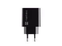 NATEC MAINS CHARGER RIBERA USB-A 18W melns