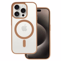 Akrila krāsains magnētiskais viedtālruņa apvalks Iphone 15 Pro Max tuksneša titāna