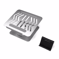 Wozinsky WRS-CPY84SS alumīnija klēpjdatora un planšetdatora statīvs + bezmaksas viedtālruņa statīvs - sudraba