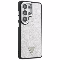 Guess maciņš Fixed Glitter Triangle MagSafe for Samsung Galaxy S26 Ultra sudraba