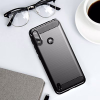 Carbon apvalks elastīgs apvalks Motorola Moto E7i Power melns