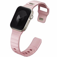 UNIQ siksniņa Stride Apple Watch Series 1/2/3/4/5/6/7/8/9/SE/SE2 38/40/41mm FKM gumijas rozā