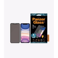 PanzerGlass E2E Super+ privātuma aizsargstikls iPhone XR / 11 - ar melnu rāmi