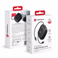Portatīvais lādētājs saderīgs ar MagSafe Forcell F-Energy F10K5 PD3.1 QC3.0 3A 22,5W 10000 mAh saderīgs ar Apple Watch melna