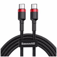 Baseus kabelis Cafule PD USB-C - USB-C 2,0 m sarkans-melns 60W